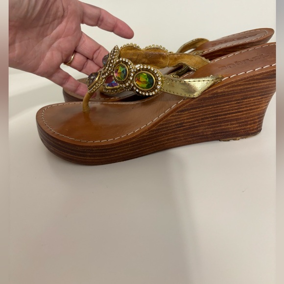 Mystique Sandals jeweled wedge platform - Picture 2 of 9